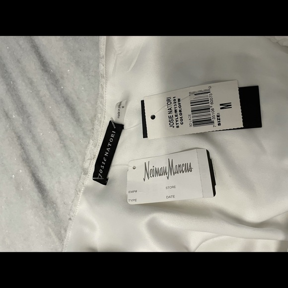 Josie Natori NWT gorgeous Lined M White Lace Dress Neiman Marcus purchase. - Picture 8 of 10